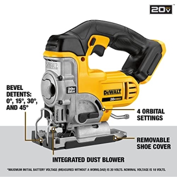 DeWalt Cordless Jigsaw 20V MAX for Precision Cuts
