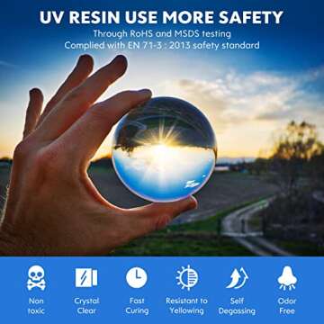Wayin 200g UV Resin -Upgrade Ultraviolet Epoxy Resin Crystal Clear Hard Glue Solar Cure Sunlight Act...