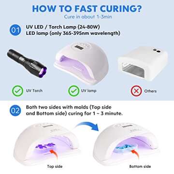 Wayin 200g UV Resin -Upgrade Ultraviolet Epoxy Resin Crystal Clear Hard Glue Solar Cure Sunlight Activated Resin for Handmade Jewelry, DIY Craft Decoration, Casting and Coating