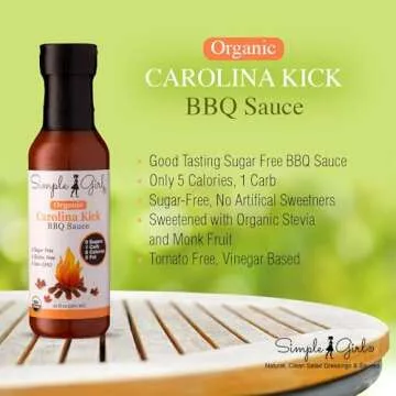 Simple Girl Organic BBQ Sauce - Carolina, Country Sweet, Southern Blend - Organic, Gluten Free, Vegan, Paleo, Keto, Diet Friendly - 12oz 3 Pack