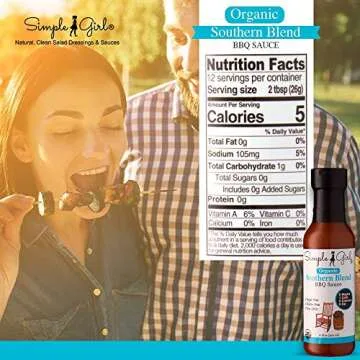 Simple Girl Organic BBQ Sauce - Carolina, Country Sweet, Southern Blend - Organic, Gluten Free, Vegan, Paleo, Keto, Diet Friendly - 12oz 3 Pack