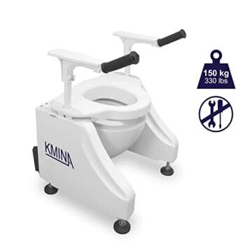 KMINA PRO - Electric Toilet Seat Lift Riser with Handles, Powered for Elderly, Height Adjustable