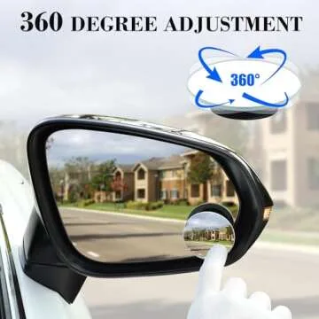 LivTee 2" HD Glass Blind Spot Mirrors for Safer Driving