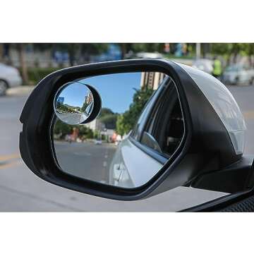 LivTee 2" HD Glass Blind Spot Mirrors for Safer Driving
