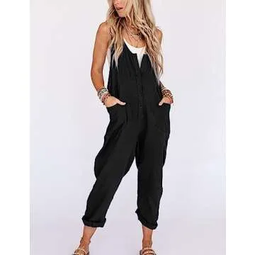 Yeokou Womens Linen Cotton Overalls – Casual Jumpers