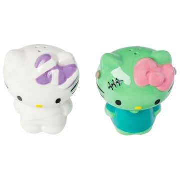 Hello Kitty Halloween Ceramic Salt and Pepper Shakers Set