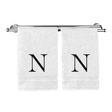 Monogrammed Hand Towel Set of 2 - Personalized Turkish Cotton Towels