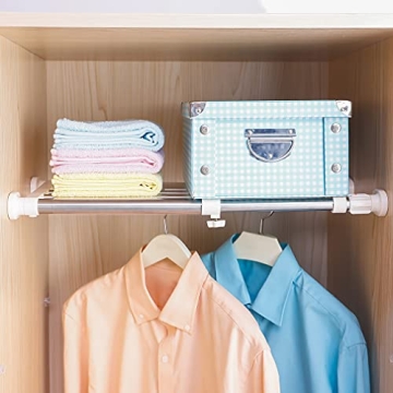 Hershii Expandable Tension Shelf & Rod for Easy Organization