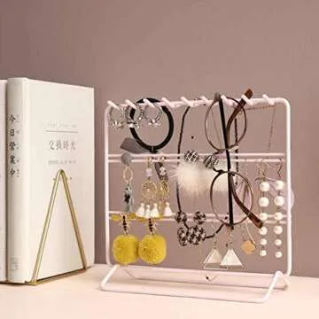 kaileyouxiangongsi Jewelry Organizer, Jewelry Holder, Perfect Earrings, Necklaces and Bracelets Holder, Pink