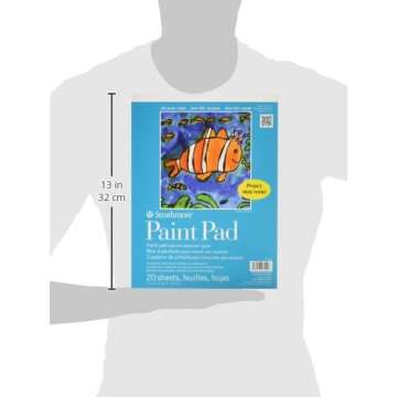 Strathmore (27-209 100 Series Youth Paint Pad, 9 by 12", 20 Sheets, White, 9x12