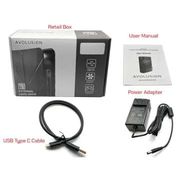 Avolusion PRO-T8 4TB USB 3.0 External Hard Drive - Renewed