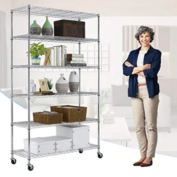 PayLessHere 6 Tier Wire Shelving Unit - Heavy Duty Storage