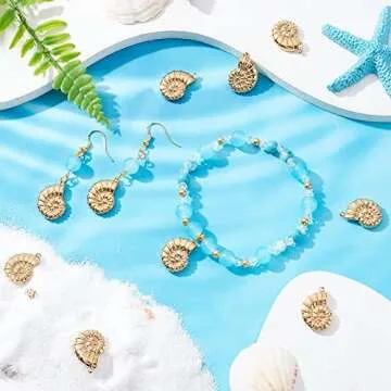 Golden Conch Shell Charms for Elegant Jewelry Making