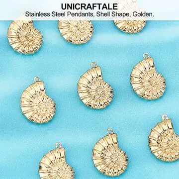 Golden Conch Shell Charms for Elegant Jewelry Making