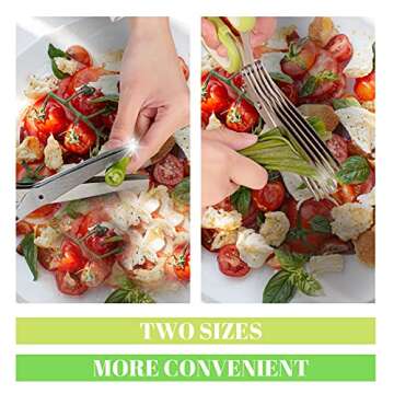 SASACIA 2-Pack Herb Scissors Set with 5 Blades & 3 Blades for Kitchen and Crafting