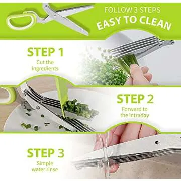 SASACIA Herb Scissors Set - 5 & 3 Blade Kitchen Shears