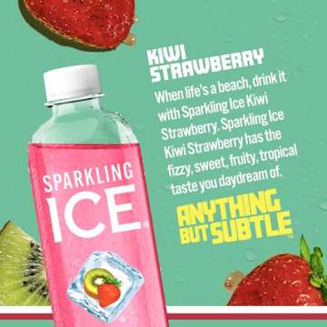 Sparkling Ice, Kiwi Strawberry Sparkling Water, Zero Sugar Flavored Water, with Antioxidants and Vit...