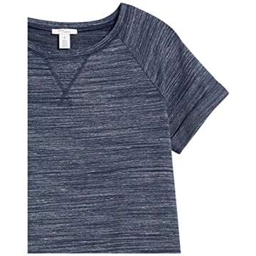 Daily Ritual Women's Terry Cotton and Modal Roll-Sleeve Sweatshirt Dress