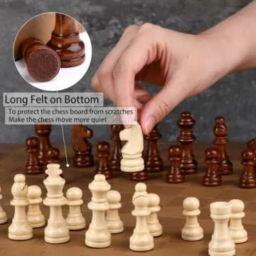 Rinten Travel Magnetic Chess Set for Kids & Adults