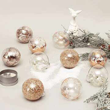 Stunning 70MM Shatterproof Christmas Ornaments, Set of 20