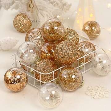 Stunning 70MM Shatterproof Christmas Ornaments, Set of 20