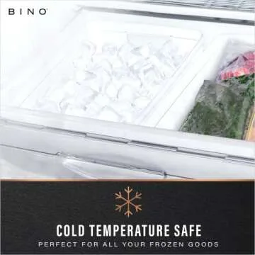 BINO | Plastic Storage Bins, Medium - 2 Pack | THE LUCID COLLECTION | Multi-Use Built-In Handles | BPA-Free | Clear Storage Containers | Fridge Organizer | Pantry & Home Organization