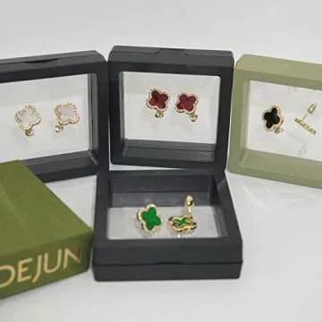 XUDEJUN Four-Leaf Clover Earrings for Stylish Women