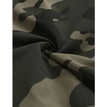 SweatyRocks Women's Summer Short Sleeve T Shirts Distressed Ripped Crop Tops Green Camo L