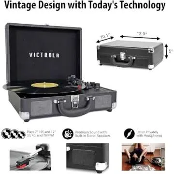 Victrola Vintage 3-Speed Bluetooth Record Player with Built-in Speakers