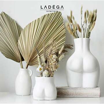 Body vase – Butt Vase – White Vases for Home Decor - Ceramic Planter - Plant Pot for Succulents - Female Form vase – White Ceramic vase - Small vase - Modern Boho Chic - Womens Office Decor