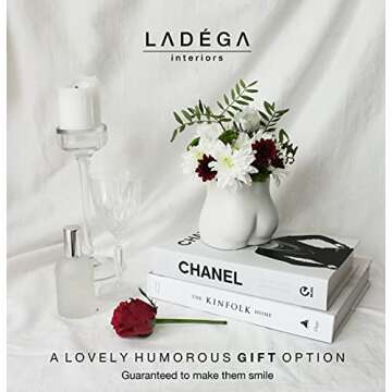 Body vase – Butt Vase – White Vases for Home Decor - Ceramic Planter - Plant Pot for Succulents - Female Form vase – White Ceramic vase - Small vase - Modern Boho Chic - Womens Office Decor