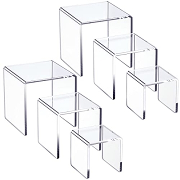 HIIMIEI Clear Acrylic Display Risers - Elevate Your Collectibles & Decor