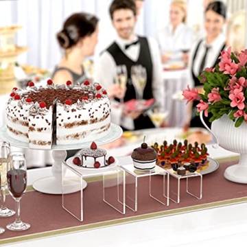 HIIMIEI Clear Acrylic Display Risers for Collectibles & Decor