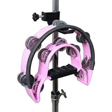 YTYKINOY Black Headphone Headset Tambourine Holder Hanger Clip Stand for Microphone/Musical Stand