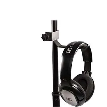 YTYKINOY Black Headphone Headset Tambourine Holder Hanger Clip Stand for Microphone/Musical Stand