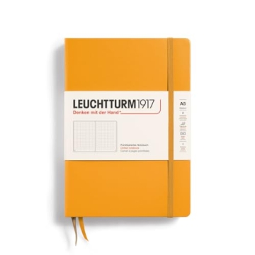 LEUCHTTURM1917 - Notebook Hardcover Medium A5 - 251 Numbered Pages for Writing and Journaling, Risin...