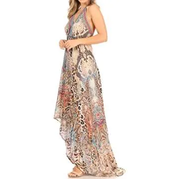 Sakkas Lizi Women's Maxi Halter Dress - Vibrant Summer Wear