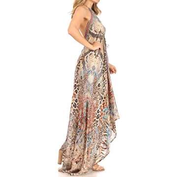 Sakkas Lizi Women's Maxi Halter Dress - Vibrant Summer Wear