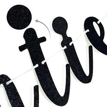 Black Glitter Drop Your Panties Banner for Celebrations