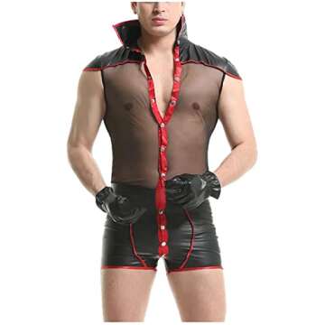 Mens Sexy Cosplay Lingerie Bodysuit for Bold Nights