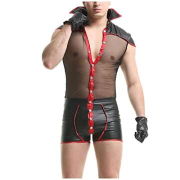 Mens Sexy Cosplay Lingerie Bodysuit for Bold Nights