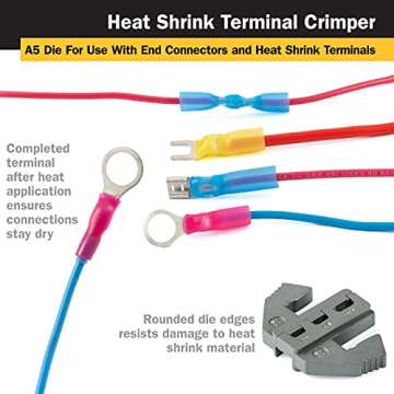 Titan 11955 Ratcheting Heat Shrink Terminal Crimper