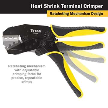 Titan 11955 Ratcheting Heat Shrink Terminal Crimper