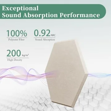 Hexagonal Acoustic Panels - 12 Pack for Superior Sound Absorption and DIY Creativity