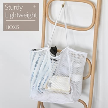 Stylish HOXIS Mesh Beach Tote for Women - Lightweight & Durable