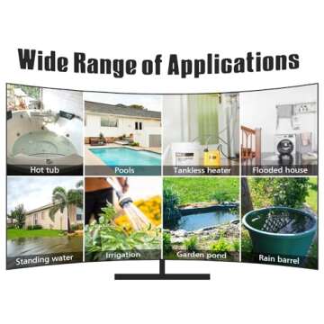 6699 1/6HP Portable Utility Pump Submersible Small Backup Sump Pump Draining pump to Remove Water from Flooding House Basement Pool Tankless Heater Flushing Pump with 10-Foot Cord SUB 1100