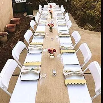 OZXCHIXU Jute Burlap Table Runner for Weddings & Crafts