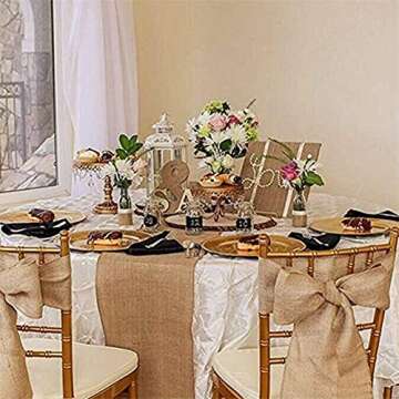 OZXCHIXU Jute Burlap Table Runner for Weddings & Crafts