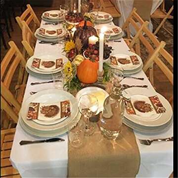 OZXCHIXU Jute Burlap Table Runner for Weddings & Crafts