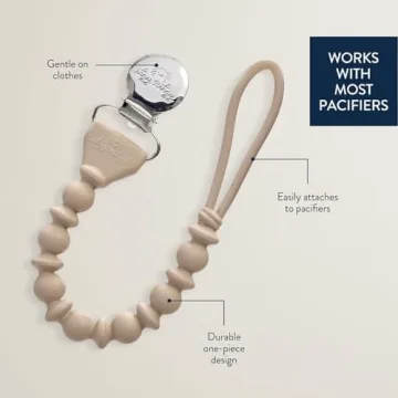 Itzy Ritzy Silicone Pacifier Clip for Babies and Toddlers